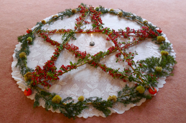 The Pentacle, as presented in a Samhain ceremony